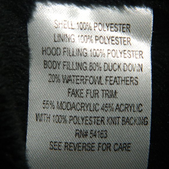 Calvin Klein Duck Down Hooded Puffer Coat Jacket Size Large - Picture 5 of 6